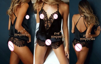 

Sexy lace Lingerie Babydoll Underwear Translucent Bodysuits baby doll dress transparente Nightshirts Outfits 6911
