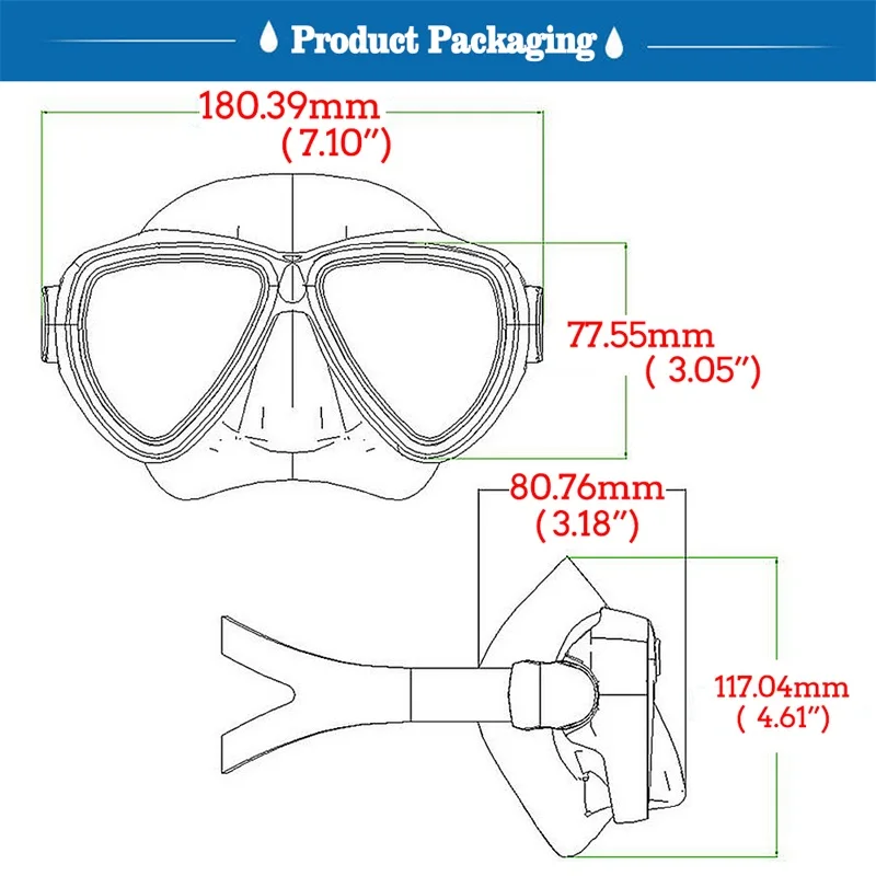 Дайвинг маска очки спортивные Подводное с подводным Камера крепление закаленного стекла маска оборудования HT15-0024