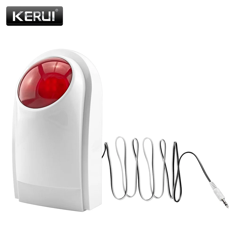 

KERUI J007 Wired External Flash strobe Light siren sensor Alarm Work With GSM PSTN SMS Home Security Voice Burglar Alarm System