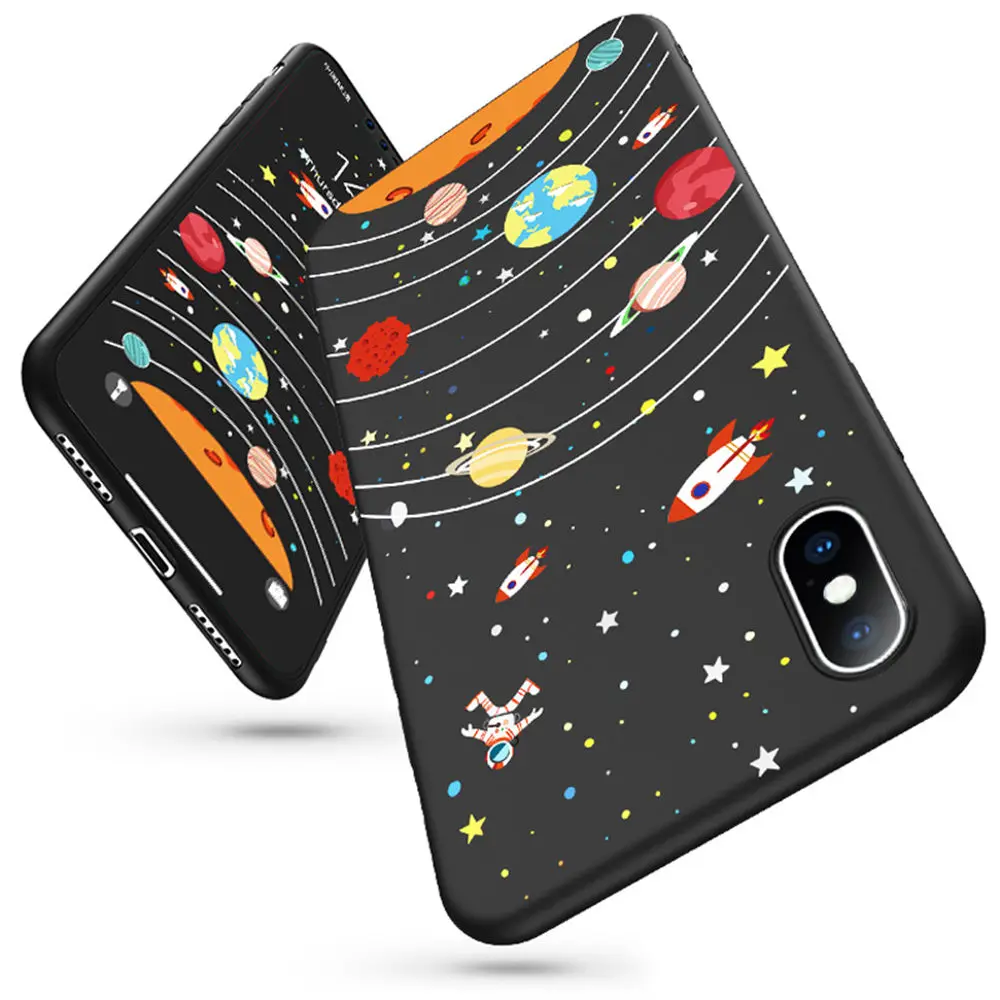 Ottwn силиконовый чехол для телефона для iphone X XS XR Xs Max 8 7 6 6s 5S SE Love Heart Space Stars Мягкий ТПУ чехол s для iphone 7 задняя крышка