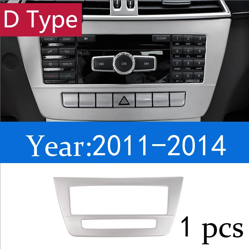 Автомобильная внутренняя центральная консоль коробка переключения передач с блестками держатель стакана воды крышка отделка полосы наклейка для Mercedes Benz C Класс W204 2008-14 - Название цвета: D Type
