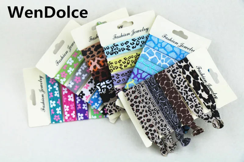 

30pcs/lot Elastic Hairband Girl Leopard floral Headband Women Hair Tips Accessories Hair Rope Tie Headwear holder no carton