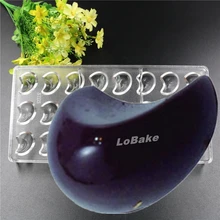 Новые 24 полостей кофе горох в форме полумесяца PE пластиковые прозрачные формы шоколада для DIY набор для выпечки с шоколадом аксессуары