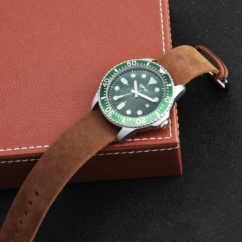 Классические мужские часы на заказ из натуральной кожи с браслетом из натуральной кожи подарочный набор для мужчин роскошные часы набор с бесплатной коробкой
