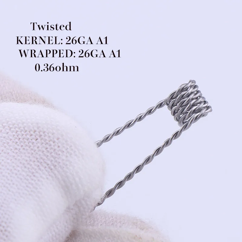 50/100 pcs  Hive clapton coils premade wrap wires  Mix twisted Quad Tiger Heating Resistance rda coil diy RDA RDTA RBA Atomizer enlarge
