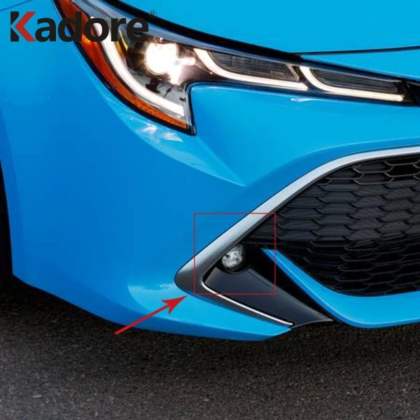 

For Toyota Corolla 2019 Hatchback ABS Chrome Front Foglight Rear Tail Fog Light Cover Trim Car Protect Exterior Accessories