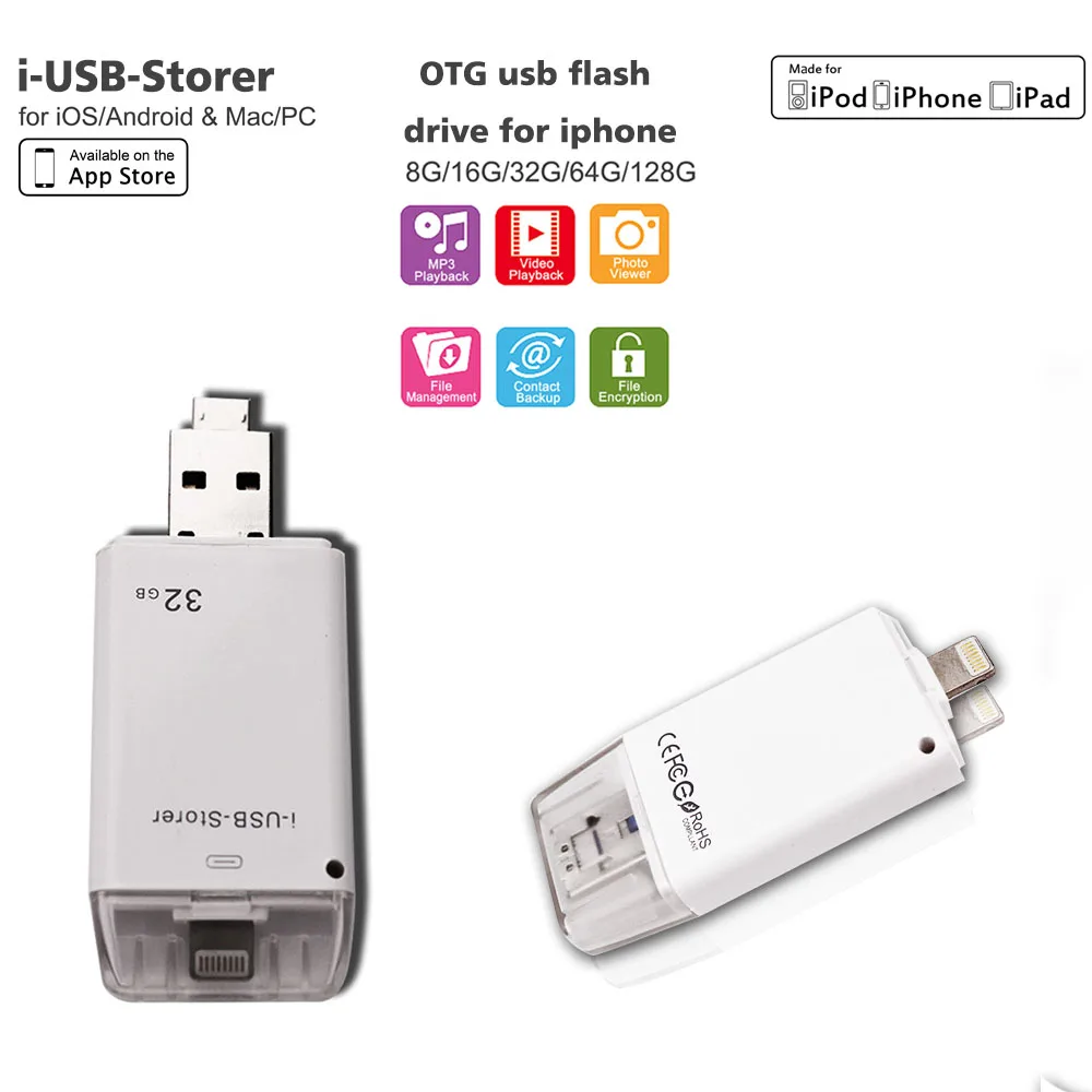 Eshanmu 8gb16gb 32gb 64gb микро Usb флеш-накопитель Lightning/Otg флэш-накопитель для iPhone 5/5S/5c/6/6/7