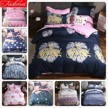

New Creative Quilt Duvet Cover 3/4 pcs Bedding Set Adult Kids Child Soft Cotton Bed Linens Single Double Queen King Size 180x220