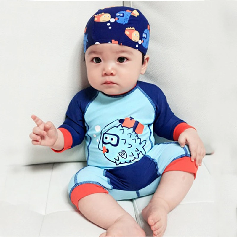 Детские купальники для маленьких мальчиков солнцезащитные Babiesquick Drying Surfers летний