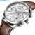 CRJU 30 Novos Homens Da Moda Relógios de Quartzo Analógico de Pulso m À Prova D’ Água Chronograph Data Pulseira de Couro Relogio masculino