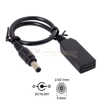 

USB 3.1 Type C USB-C to DC 20V 5.5 2.5mm & 2.1mm Power Plug PD Emulator Trigger Charge Cable for Laptop