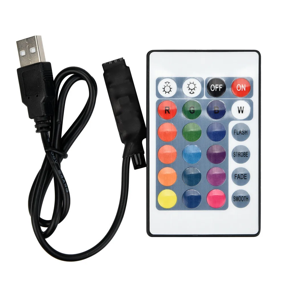 

RGB USB Led Strip IR RF Remote Controller 24 Key 3528 5050 Lamp DC12V