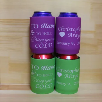 

100pcs Neoprene Sleeve Bottle Can Cooler Wedding Gift Customize Logo Sublimate Stubby Holders Promotional Gift Custom Coolers