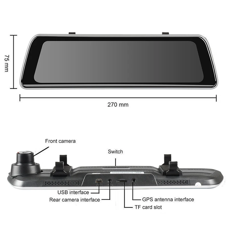 ANSTAR 9,35 ''DVR зеркало заднего вида gps Автомобильное Карро WDR 1080p потоковое зеркало видео регистратор ночного видения видеорегистратор F2.0 Dvr зеркала