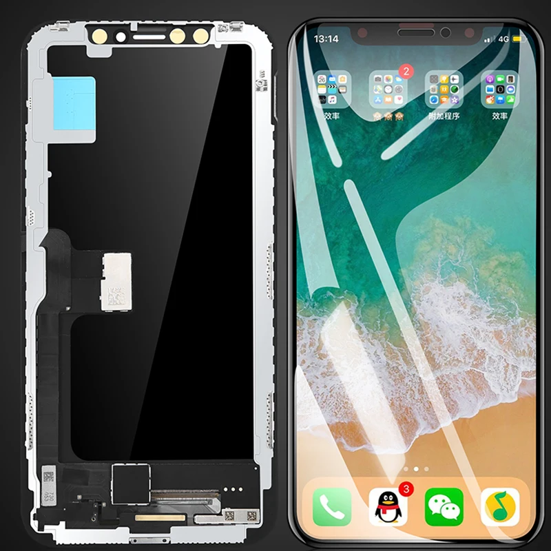 

FERISING ( Black )100% AAA Original LCD Display For Apple iPhone X XR XS MAX Replacement Display Touch Screen Digitizer Assembly