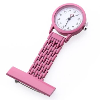 

Practical Nurse Watch Heart Rate Monitor Nurse Watch Quartz with Brooch Pink Sweet