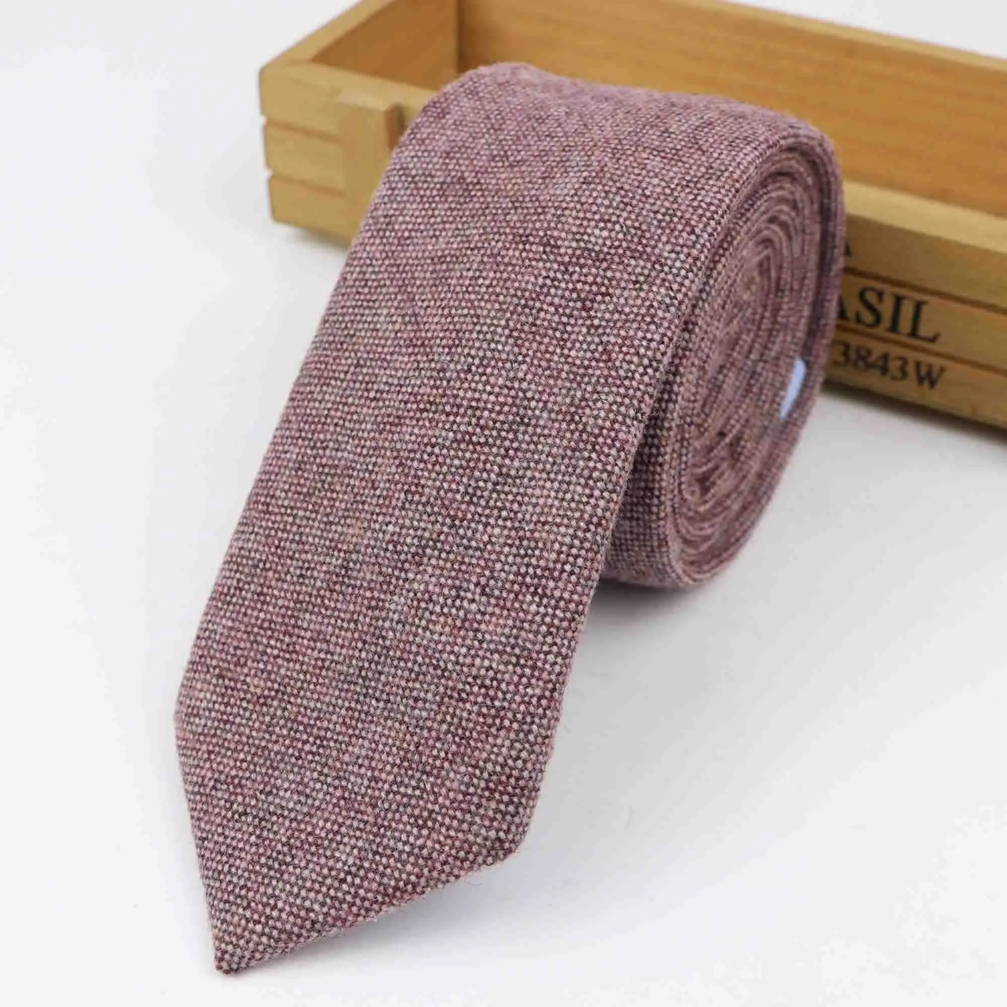 New Style Wool Viscose Tie 7cm Ties Fluffy Solid Color Corbata Slim Striped Necktie Cravat Clothing Accessories Warm Dot Ties - Цвет: 10