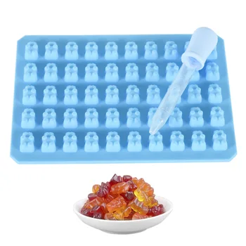 

Gummy Bear Candy Mold Kit Bake Wear for Hard Candy & Chocolate Making 50 Cavity