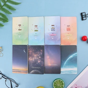 

Mini Cute Moon Star Universe Notebook Notepad Diary Writting Paper School Supply
