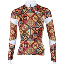 Новая решетка калейдоскоп Женская с длинным рукавом Велоспорт Джерси дышащая одежда для велоспорта Personas велосипедная одежда Размер XS-6XL