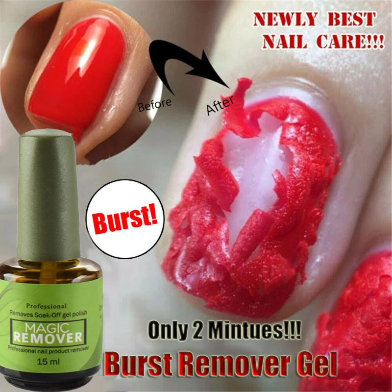 2 Minutes Burst Magic Remove UV Gel Nail Polish Magic Remover Soak off Nail Art Primer Acrylic Clean Degreaser For Nail Lacquer 2