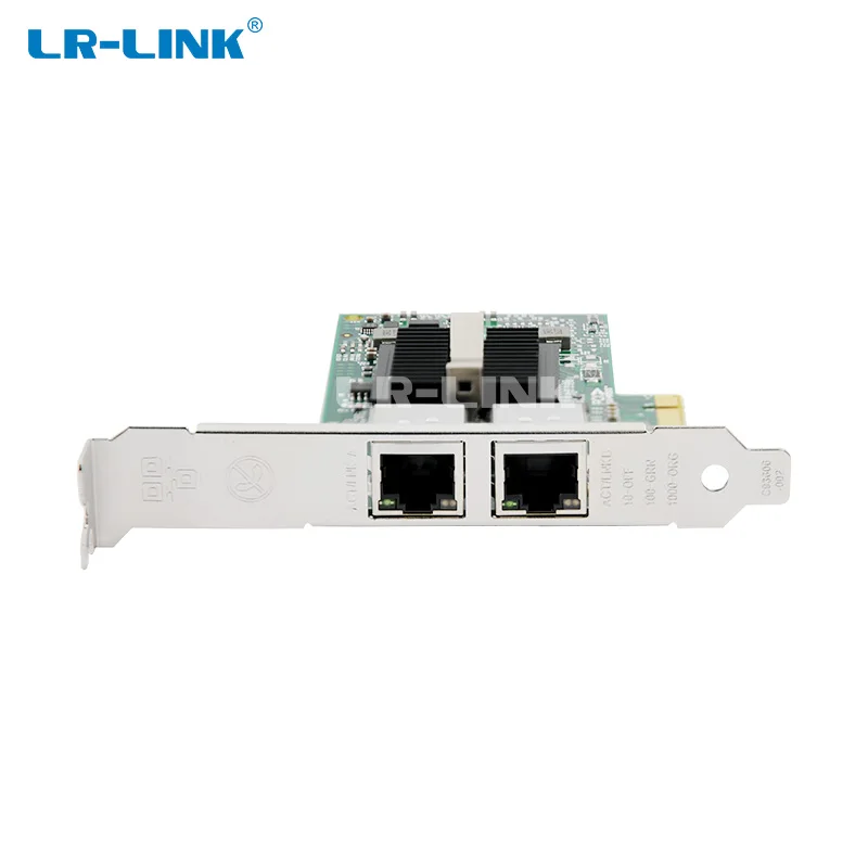 LR-LINK 9212PT гигабитная сетевая карта сетевого адаптера PCI-Express x1 двойной Порты и разъёмы RJ45 Lan Карта ПК Intel 82576 Совместимость E1G42ET