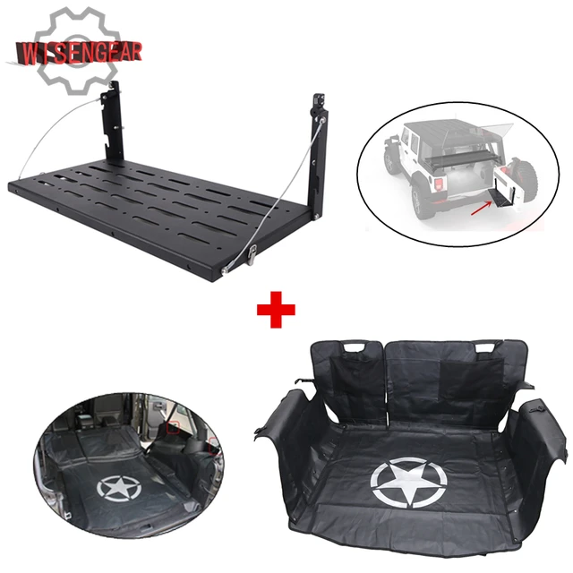 Rear Door Table Tail Gate Rack Cargo Carrier Shelf Trunk Rear Door Table Tail Gate Rack Cargo Carrier Shelf Trunk Storage Mat Cover For Jeep Wrangler Jk 2007 2017 Ce042