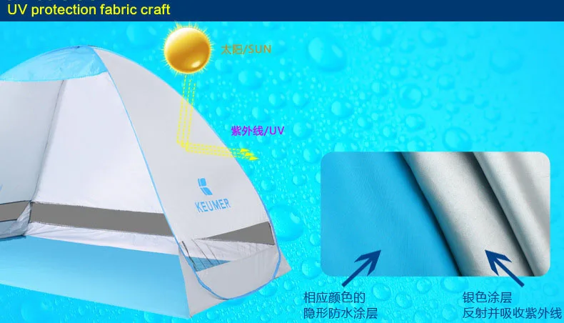 KEUMER Пляжная палатка автоматический, скоростной, открытый складной Открытый двойной Рыбацкая палатка