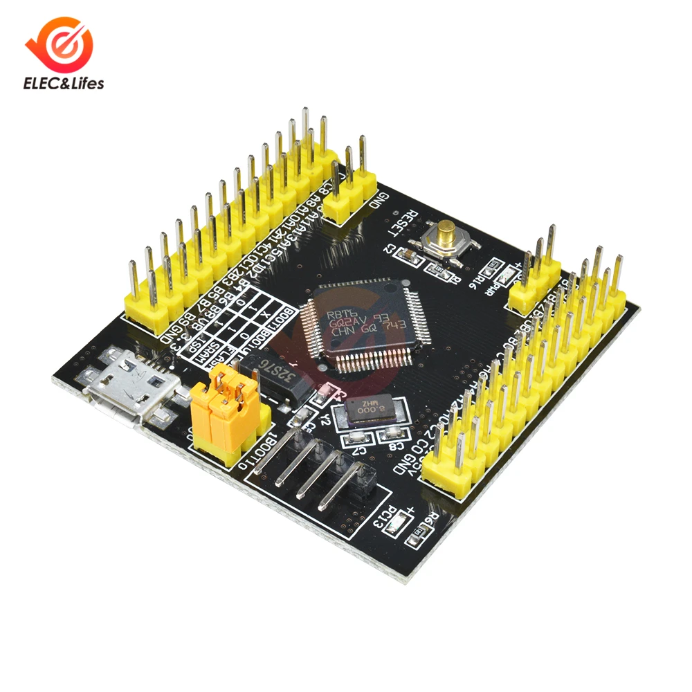 Мини USB STM32F103RBT6 ARM 32 бит Cortex STM32 развития плата расширения вспышка I/O программатор AVR микроконтроллер для Ardunio