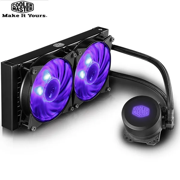 Кулер Cooler Master B120 B240 cpu кулер для воды 120 мм RGB тихий вентилятор для Intel 1151 1155 1156 2011 2066 AMD AM4 AM3 cpu жидкостное охлаждение - Цвет лезвия: Белый