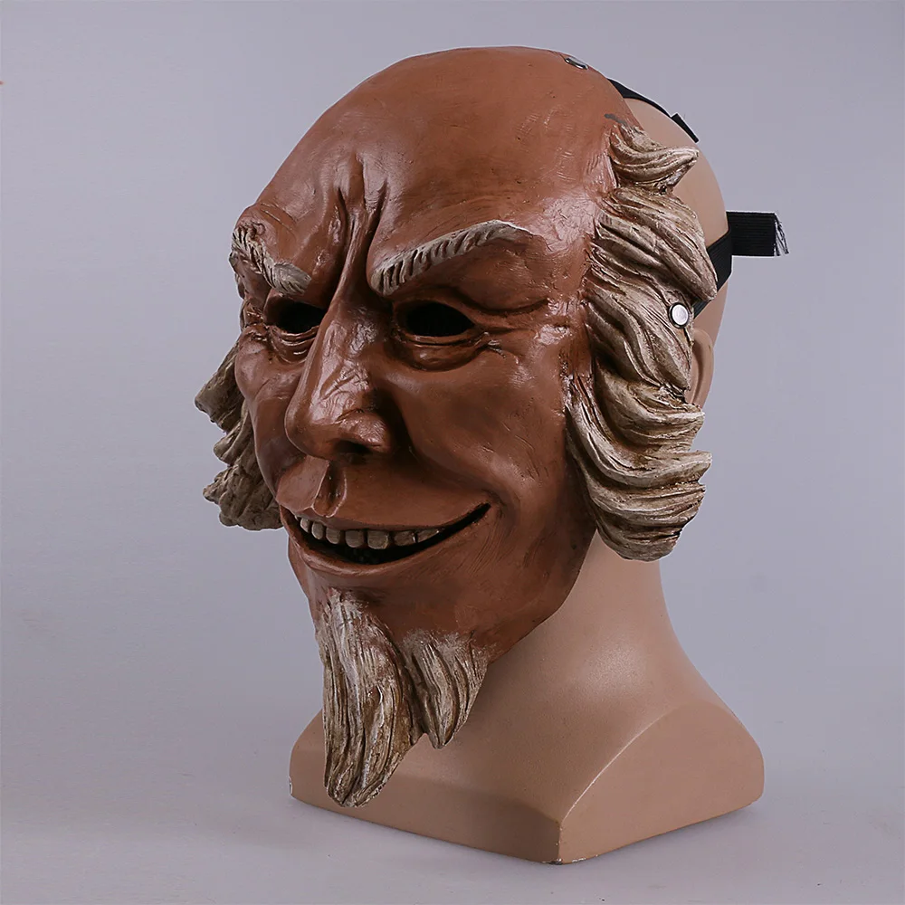 Cos The Purge 3 Mask Cosplay Caleb Warren Old Man Mask Hard Resin Election Year Mask  Helmet New Halloween Party (10)