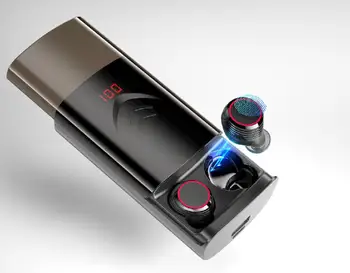 

HobbyLane T9 TWS Earphones Wireless Bluetooth 5.0 Earphones Stereo HIFI Earphones with 6000mAh Charging Case Earbuds d29