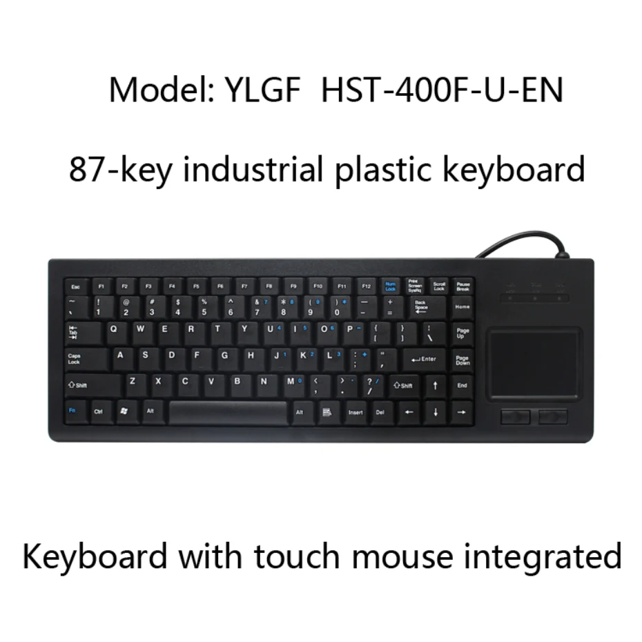 Встроенная пластиковая клавиатура и мышь YLGF HST-400F-U-EN промышленная клавиатура с сенсорной мышью