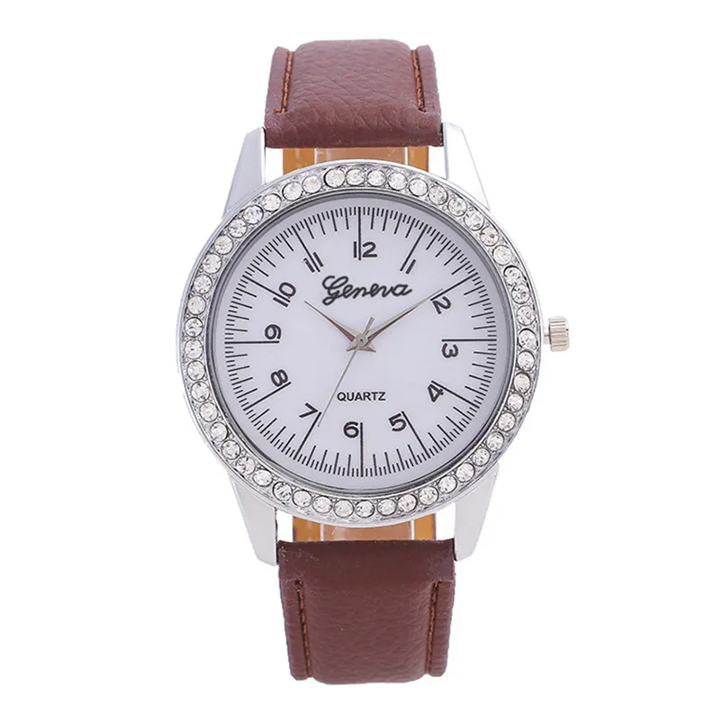 Montre Femme Топ Бренд роскошные женские часы кожаный ремешок аналоговые кварцевые