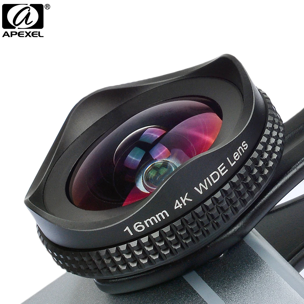 

APEXEL Pro Camera Lens Kit 16mm 4k Wide Angle Lens with CPL Filter Universal HD Mobile Phone Lens for iPhone/huawei/ Xiaomi/Htc