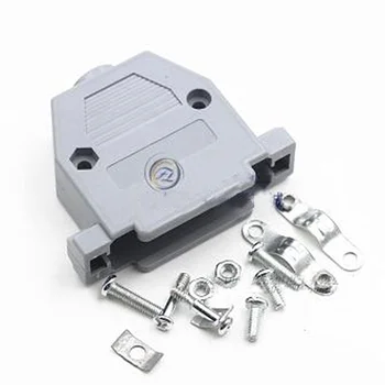 

50pcs DB15 Shell Two Rows Of Feet Dedicated Connector Plastic Shell With Screw Serial Port Shell