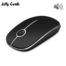 Jelly Comb Ultra Slim Portable Optical Mice Quiet Click Silent Mouse 2.4G Wireless Mouse For PC Laptop Notebook Windows Mac OS jelly comb 2 4g usb wireless mouse for laptop ultra slim silent mouse for computer pc notebook office school optical mute mice