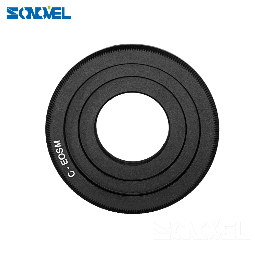 

Black Camera lens adapter ring C - Mount film movie video for Canon EOS M M2 M3 camera lens adapter ring CCTV Lens C-EOS M