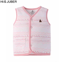 

children's clothing original single2018 new child vest girls middle buckle cardigan thickened vest on both sides