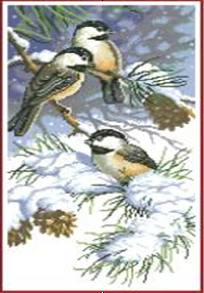 

Needlework DIY Cross stitch,kit For Embroidery set,winter tree woods family bird pattern Counted Cross-Stitch kit wedding decor