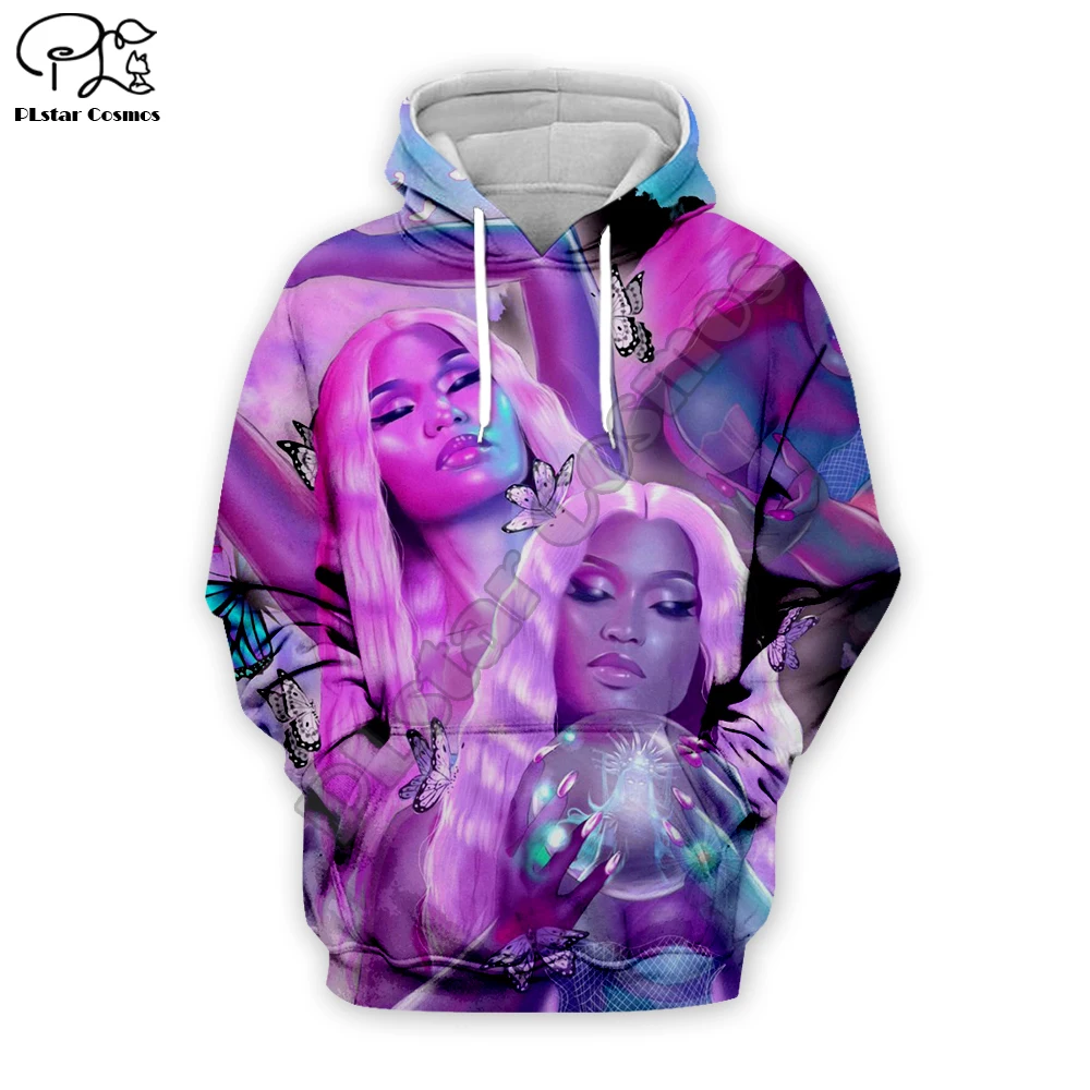 Толстовки Nicki Minaj в стиле хип хоп для мужчин и женщин повседневные крутые свитшоты