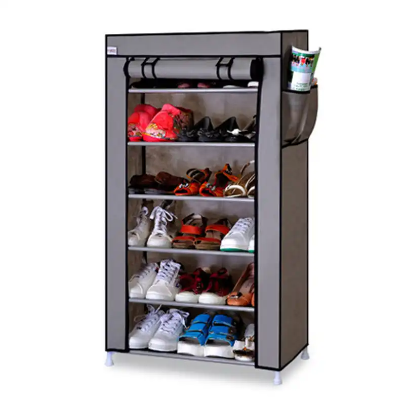 Magic Union Thicken Non Woven Shoes Cabinet Six Grids Dustproof