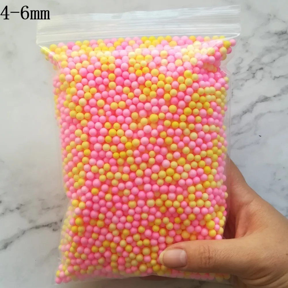 15000pcs 15g Bright Colours Foam Beads Colorful Polystyrene Foam Balls Styrofoam Filler Foam Mini Beads Balls Crafts DIY Decor - Color: Mix 1