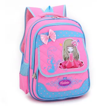 

Nylon waterproof cartoon prints bow children backpack kids school bag mochila infantil escolar feminina for teenagers girls boys