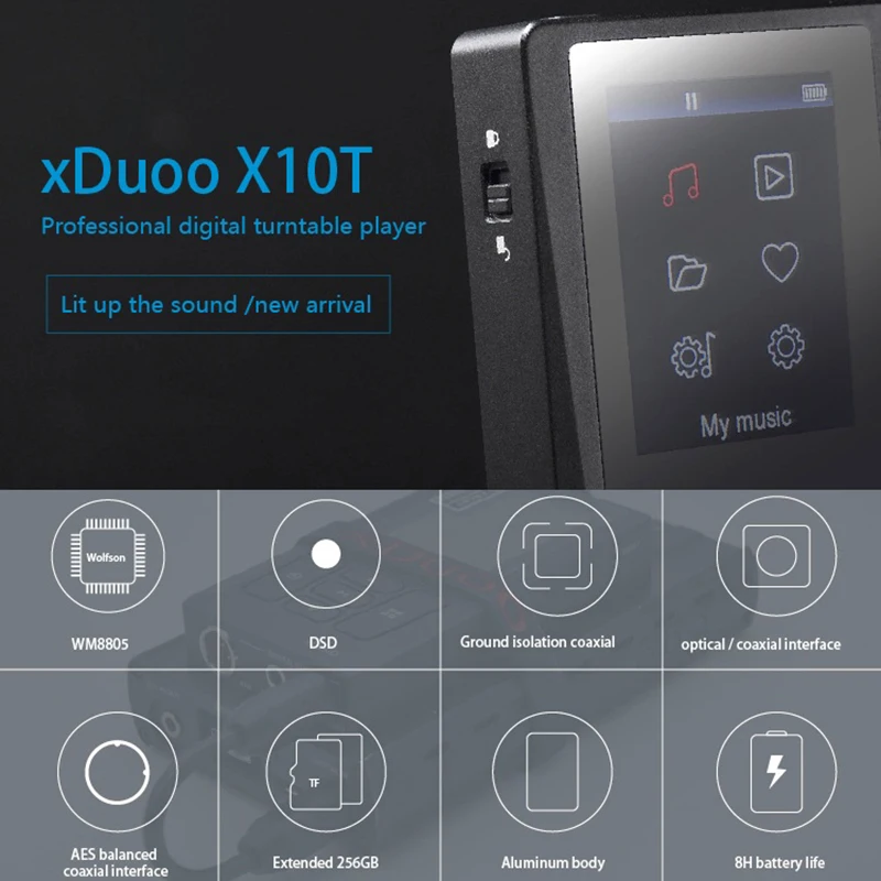 XDuoo HIFI Lossless Music Player 256GB Expansion