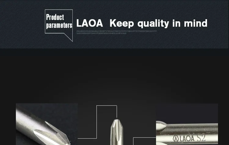 LAOA высокое качество электрическая отвертка бит S2 сплав сталь Phillips биты высокая твердость отвертка бит HRC58-60 PH0, PH1, PH2
