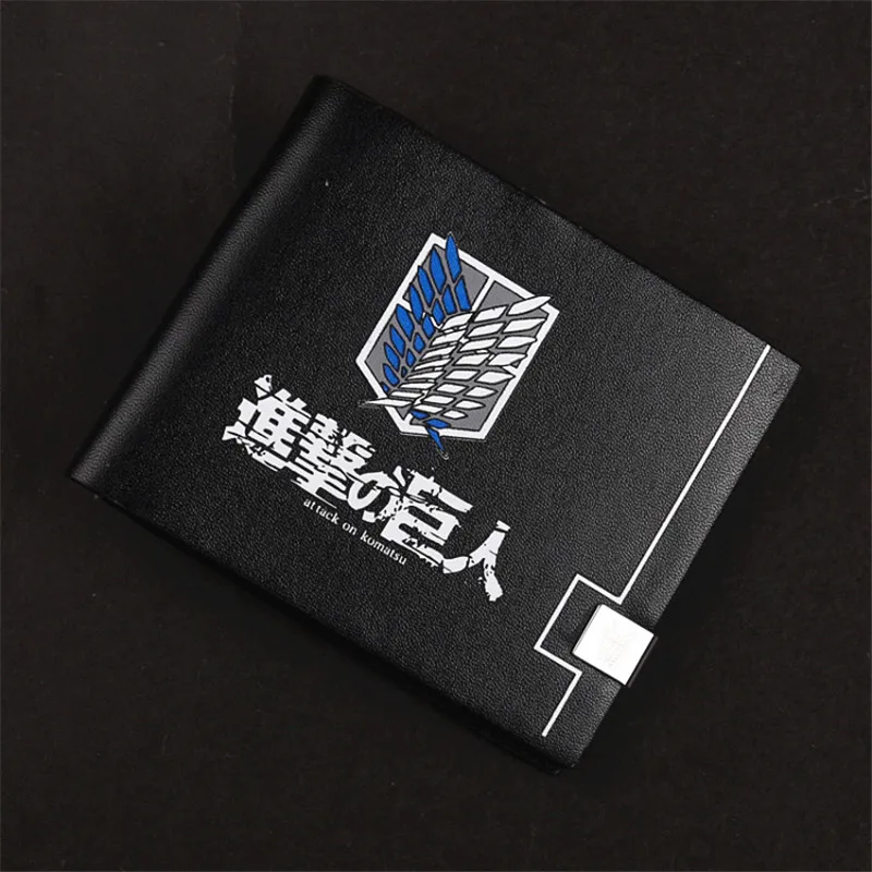 

New Sale Men Vertical Style Attack on Titan Men Wallet Designer Carteras Money Clip Men Purse