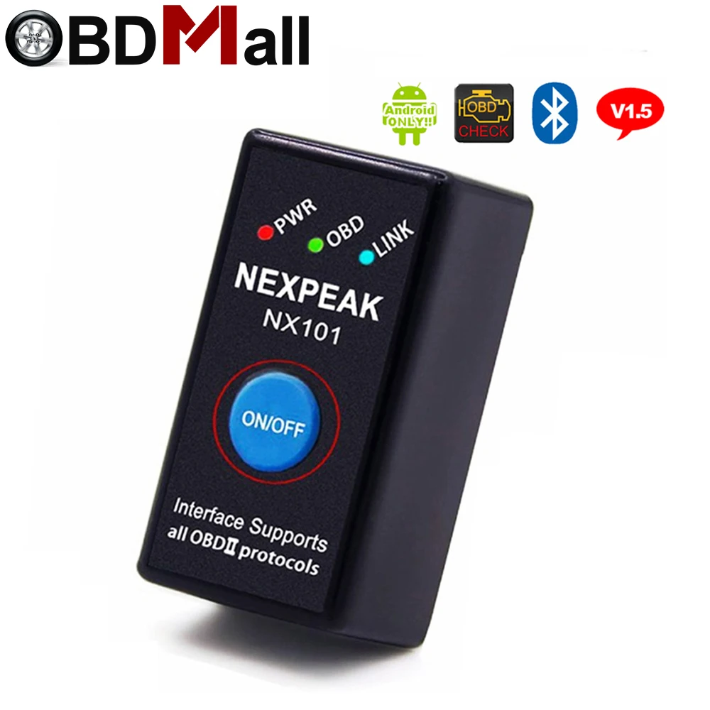 

NEXPEAK Real ELM327 V1.5 Bluetooth ELM 327 V1.5 Auto Scanner OBD2 Diagnostic-Tool EML327 Diagnostic Tool EML 327 Car Code Reader