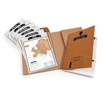 

Popular Travelogue Notebooks + Scratch Map Travel Log Tourist Journal with 8 Mini World Maps