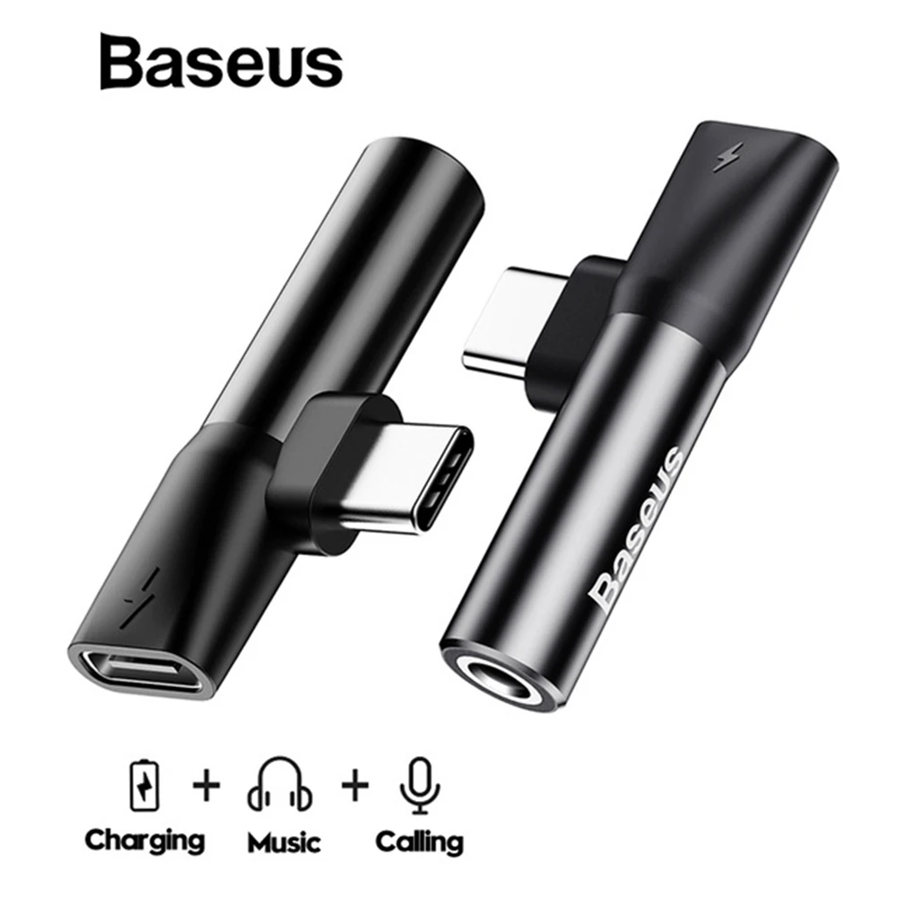 

BASEUS Mini USB Type C Audio Adapter Type-C to Type C 3.5mm Jack Earphone Audio Converter For Huawei P20 Pro Samsung S9 Xiaomi 8